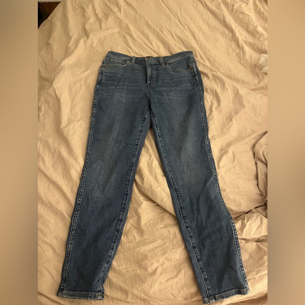 Madewell 10” high rise skinny crop jean